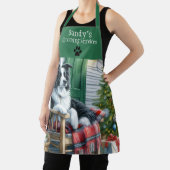 Feestelijke Pet Grooming Kerstmis gepersonaliseerd Schort (Insitu)