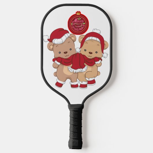 Feestelijke Pickleball Paddle Design - Vrolijk Ker (Achterkant)