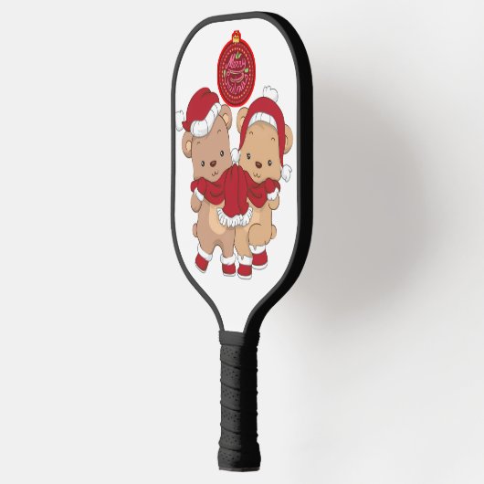 Feestelijke Pickleball Paddle Design - Vrolijk Ker (Links)