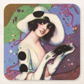 Feestelijke Pierrette in Celebratie door Sophia Ch Kartonnen Onderzetters