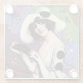 Feestelijke Pierrette in Celebration door Sophia C Glazen Onderzetter (Achterkant)