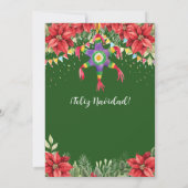 Feestelijke Piñata Posada Mexicana Kerstfeest Kaart (Achterkant)