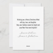 Feestelijke Pine Branches Bauble Foto Kerstmis Feestdagenkaart (Achterkant)