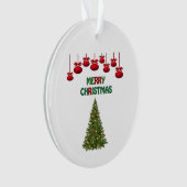 Feestelijke Pine Tree kerstcadeau voor koffieliefh Ornament (voorkant)