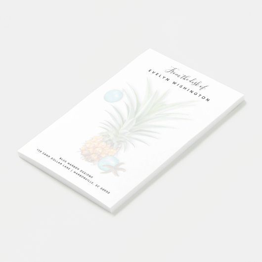 Feestelijke Pineapple Business Desk van Post-it® Notes (Schuin)