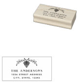 Feestelijke Pinecone familienaam Retouradres Rubberstempel (Gestempeld)