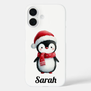 Feestelijke Pinguïn in Holiday Cheer iPhone 16 Hoesje