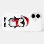 Feestelijke Pinguïn in Holiday Cheer Case-Mate iPhone Case (Achterkant (horizontaal))