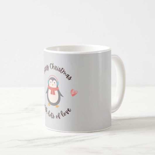 Feestelijke pinguïn Mok: geniet van uw vakantie ju Koffiemok (Voorkant rechts)