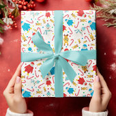 Feestelijke Pinguïn Rendier Snowman Design Cadeaupapier