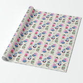 Feestelijke Pinguïns Patroon Kerst Inpakpapier (Uitgerold)