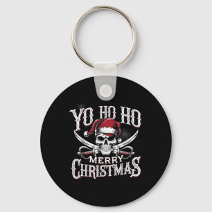 Feestelijke Piraat Yo Ho Ho Prettig Kerstmis Kerst Sleutelhanger