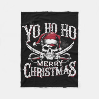 Feestelijke Piraat Yo Ho Ho Vrolijk Kerstmis Kerst Fleece Deken