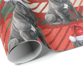 Feestelijke Plaid Cane Corso Santa Dog Kerstmis Cadeaupapier (Rol Hoek)