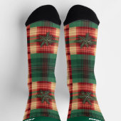 Feestelijke Plaid Christmas Sokken met naam (Top)