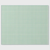 Feestelijke Plaid Gingham Green Pattern Kerstmis Cadeaupapier (Vlak)