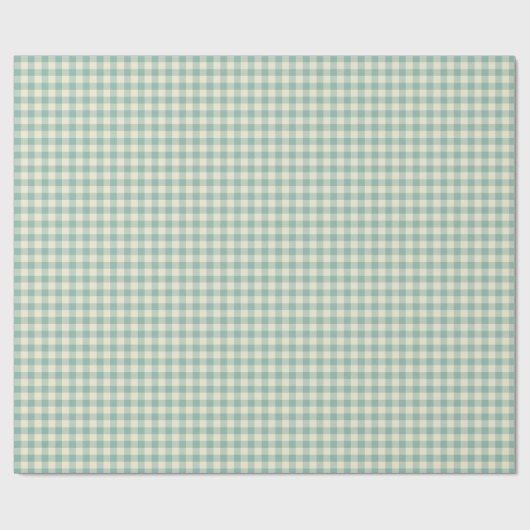 Feestelijke Plaid Gingham Green Pattern Kerstmis Cadeaupapier (Vlak)