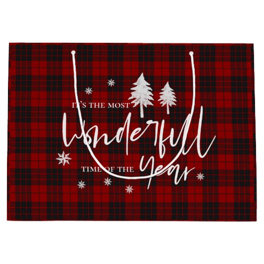 Feestelijke Plaid Wonderlijke Tijd van het Jaar Va Groot Cadeauzakje (Voorkant)