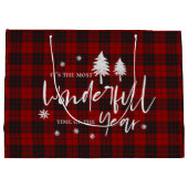 Feestelijke Plaid Wonderlijke Tijd van het Jaar Va Groot Cadeauzakje (Achterkant)