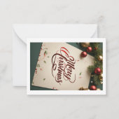 Feestelijke platte briefkaarten voor een vrolijk k (Voorkant)