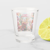 Feestelijke plezier Gelukkige Verjaardag Shot Glas (Achterkant)