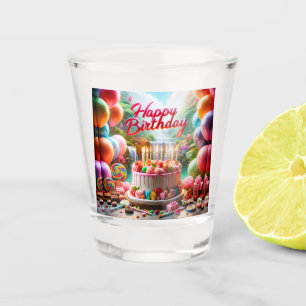 Feestelijke plezier Gelukkige Verjaardag Shot Glas