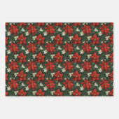 Feestelijke Poinsettia Bliss: Kerst Papier Ontwerp Inpakpapier Vel (Voorkant 2)