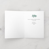 Feestelijke Poinsettia Bloemen Kerstmis Folie Feestdagenkaart (Binnenlaag)