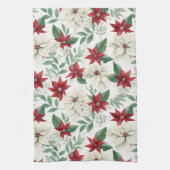Feestelijke Poinsettia Kerst Keuken Handdoek (Verticaal)