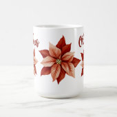 Feestelijke Poinsettia Kerstmis Koffiemok (Center)