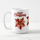 Feestelijke Poinsettia Kerstmis Koffiemok (Links)