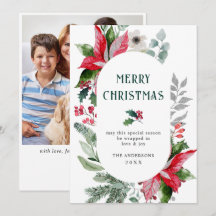 Feestelijke Poinsettia Kerstmis Mistletoe Foto