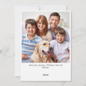 Feestelijke Poinsettia Kerstmis Mistletoe Foto Feestdagenkaart (Achterkant)