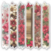 Feestelijke Poinsettia Lijsten Washi Tape Scrapboo Sticker (Voorkant)