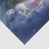 Feestelijke Polar Beer Decorating Igloo Decoupage Tissuepapier (Detail)