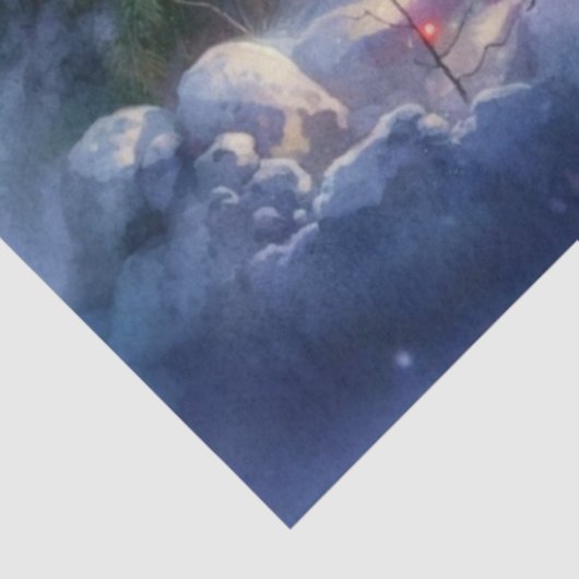 Feestelijke Polar Beer Decorating Igloo Decoupage Tissuepapier (Detail)