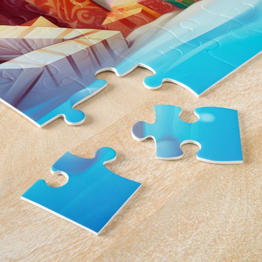 Feestelijke Polar Beer Kerst Kinder puzzel (Zijkant)