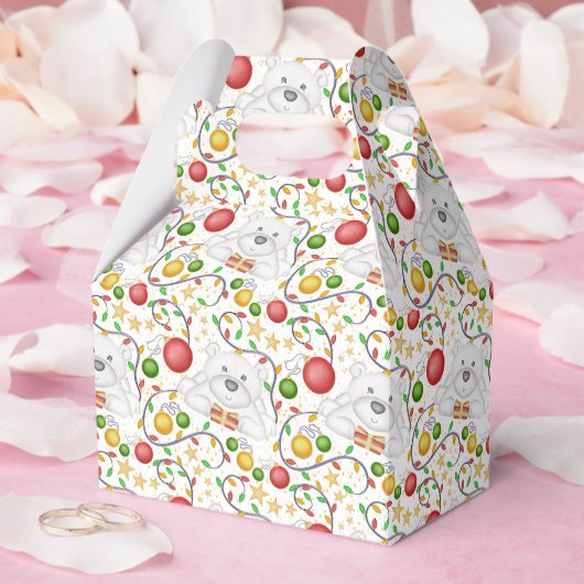 Feestelijke Polar Beren Kerstvakantie Bedankdoosjes (Huwelijk)