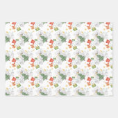 Feestelijke Polar Beren Kerstvakantie Inpakpapier Vel (Voorkant)