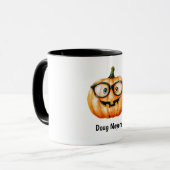 Feestelijke Pompoen Halloween Gepersonaliseerde Na Mok (Voorkant links)