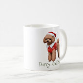 Feestelijke Poodle Furry en Bright Koffiemok (Voorkant rechts)