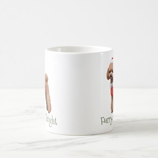 Feestelijke Poodle Furry en Bright Koffiemok (Center)