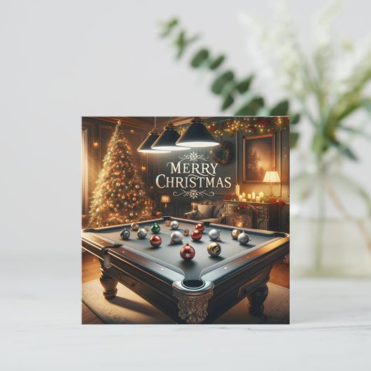 Feestelijke Pool Kaart (Staand voorkant)