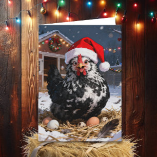 Feestelijke Poolse Kippetjes en Kerstmoppen Grap Kaart