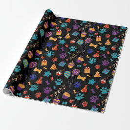 Feestelijke Pootafdrukken & Feestelijke Huisdieren Cadeaupapier