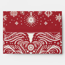 Feestelijke post: Folk Art Kerstboom Envelop Col