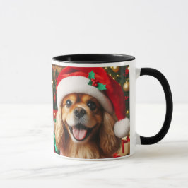 Feestelijke poten/honden in Santa Hat/Coffee/Mok Mok