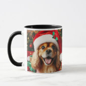 Feestelijke poten/honden in Santa Hat/Coffee/Mok Mok (Links)
