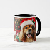 Feestelijke poten/honden in Santa Hat/Coffee/Mok Mok (Voorkant rechts)