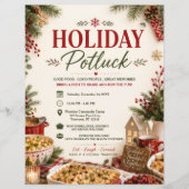 Feestelijke Potluck Flyer (Voorkant)
